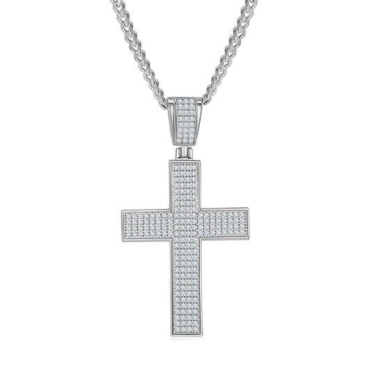 Cross Protection Pendant Minimalist Necklace, Dainty Cross Necklace, Gift for Her In 925 Sterling Silver