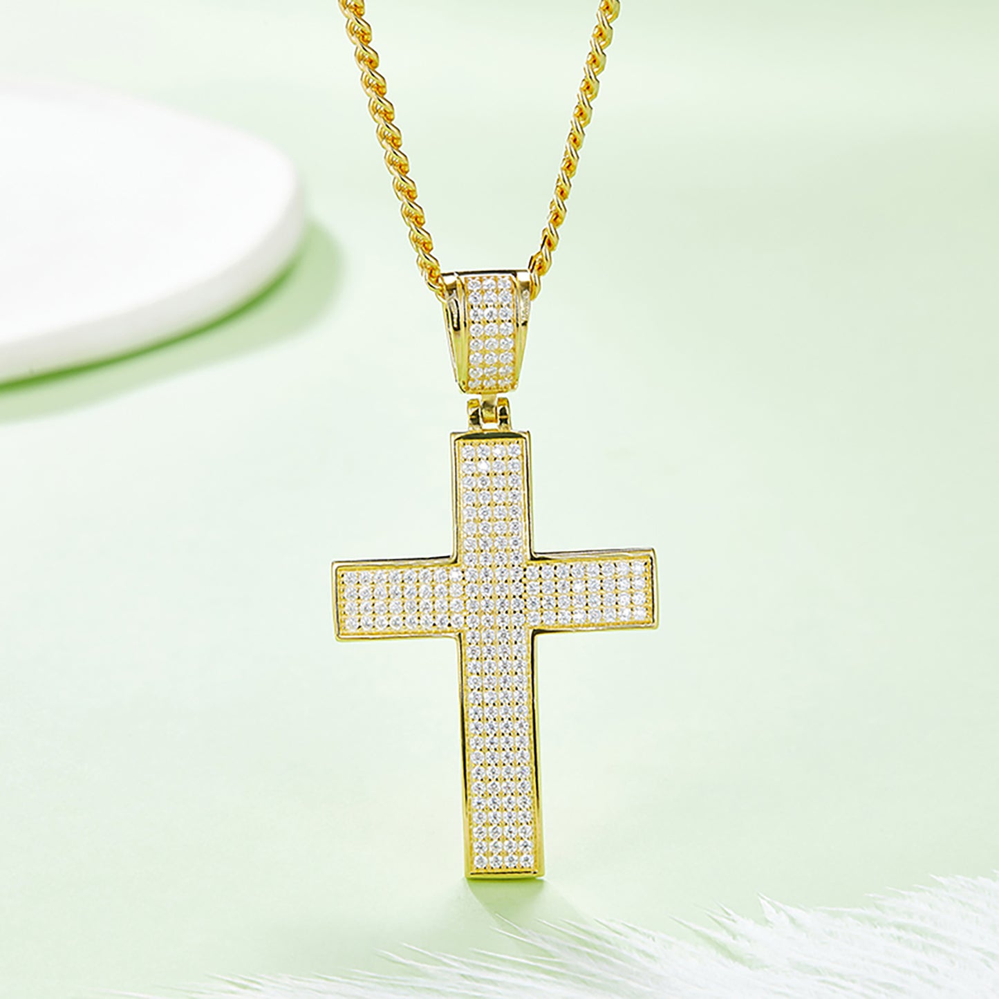 Cross Protection Pendant Minimalist Necklace, Dainty Cross Necklace, Gift for Her In 925 Sterling Silver