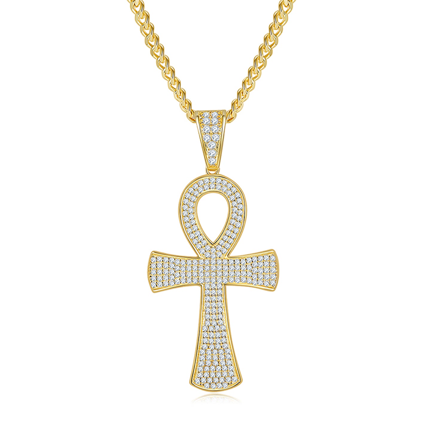 Luxurious Embellished Cross Necklace, Dainty Cross Necklace, Gift for Her In 925 Sterling Silver