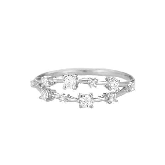 Gentle 0.13 Carat Round Cut Wedding Promise Ring For Her