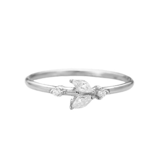 Beautiful 0.16 Carat Marquise Cut Moissanite Wedding Ring For Her