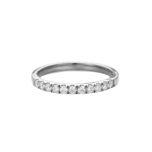 Beautiful Round Cut Anniversary Wedding Band In 925 Sterling Silver