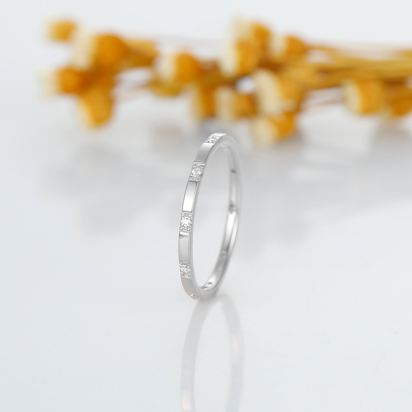 Unique Design Round Cut Full Eternity Wedding Band In 925 Sterling Silver