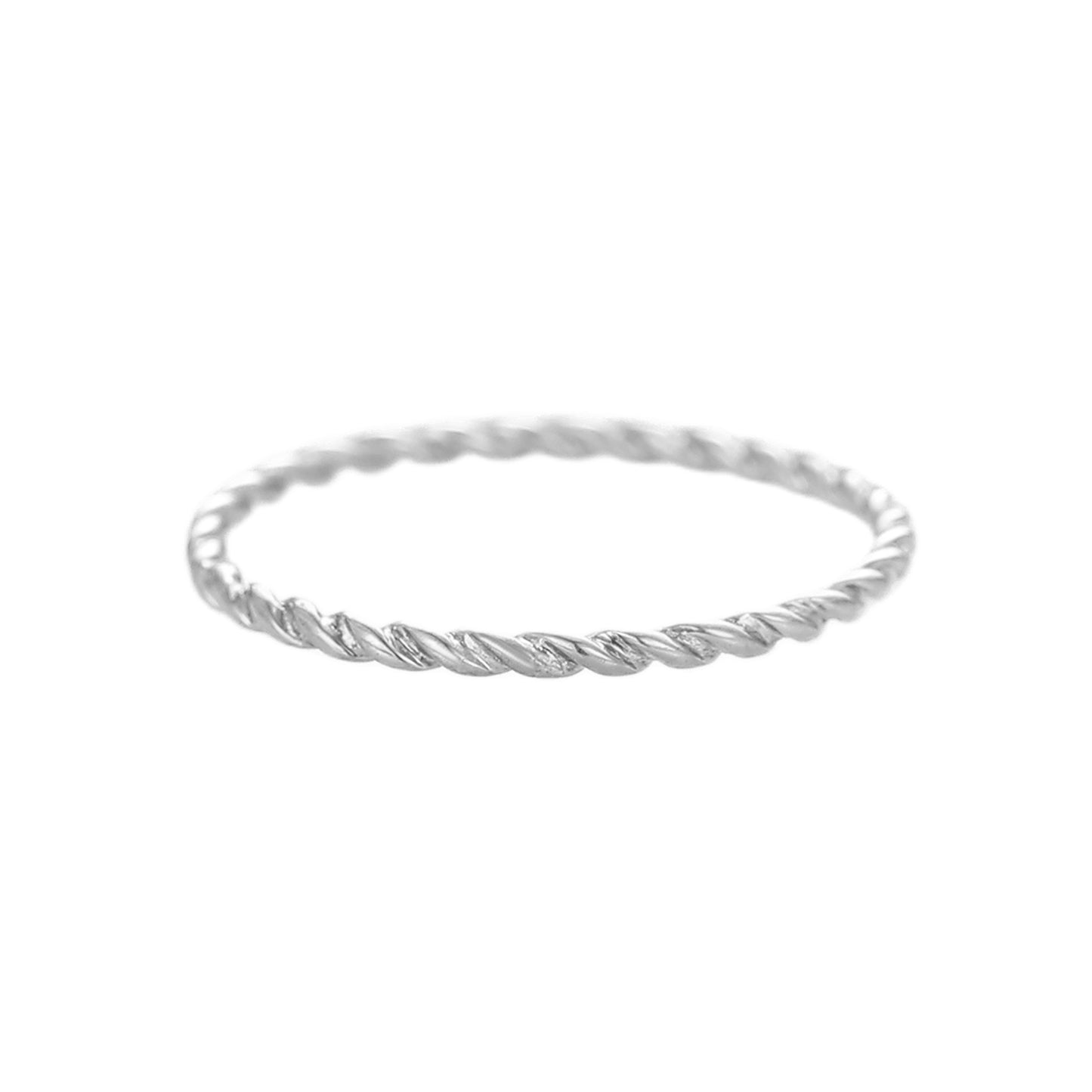 Minimalist Style Twisted Promise Wedding Band For Her