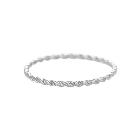 Minimalist Style Twisted Promise Wedding Band For Her