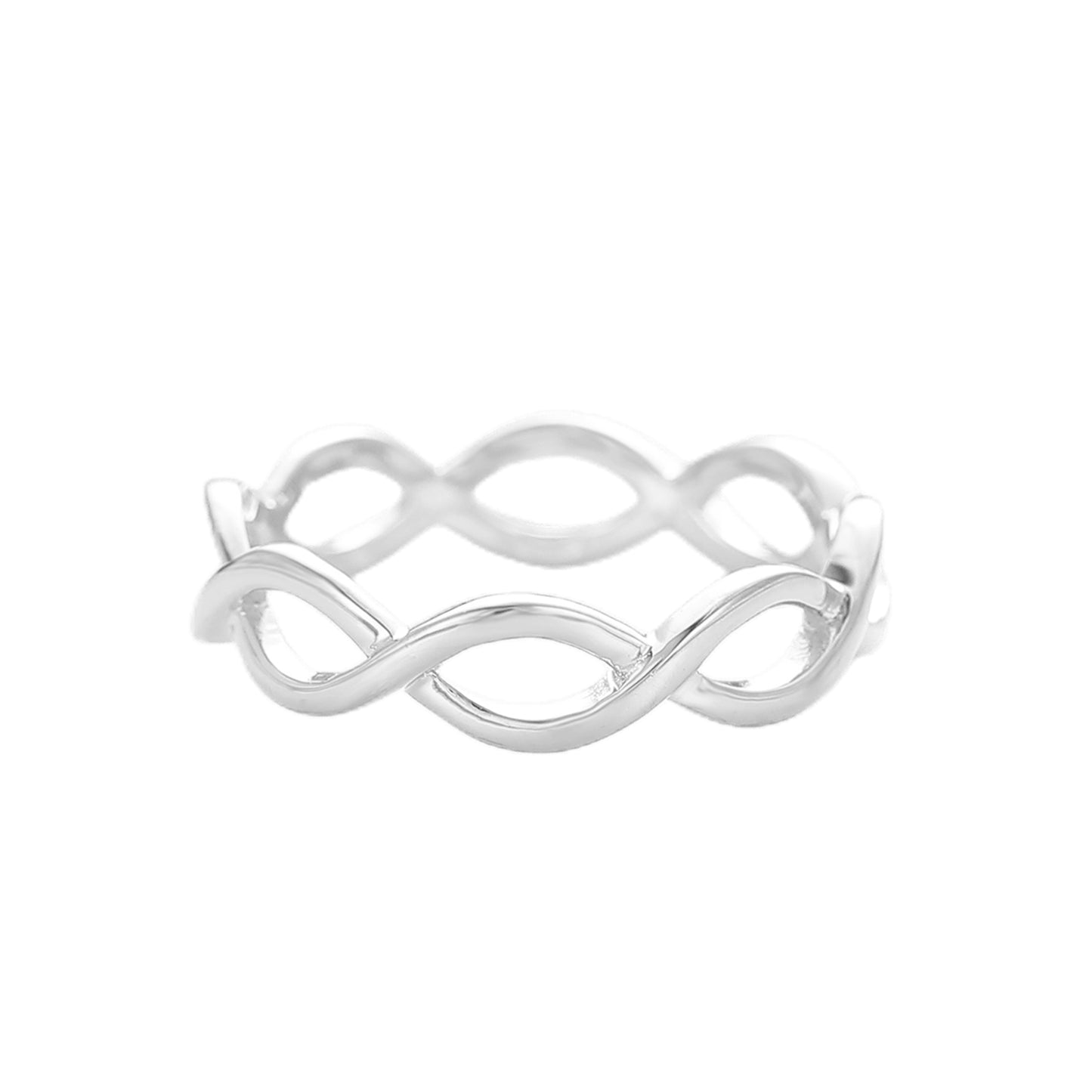 Clean Lines Twisted Anniversary Wedding Band For Women