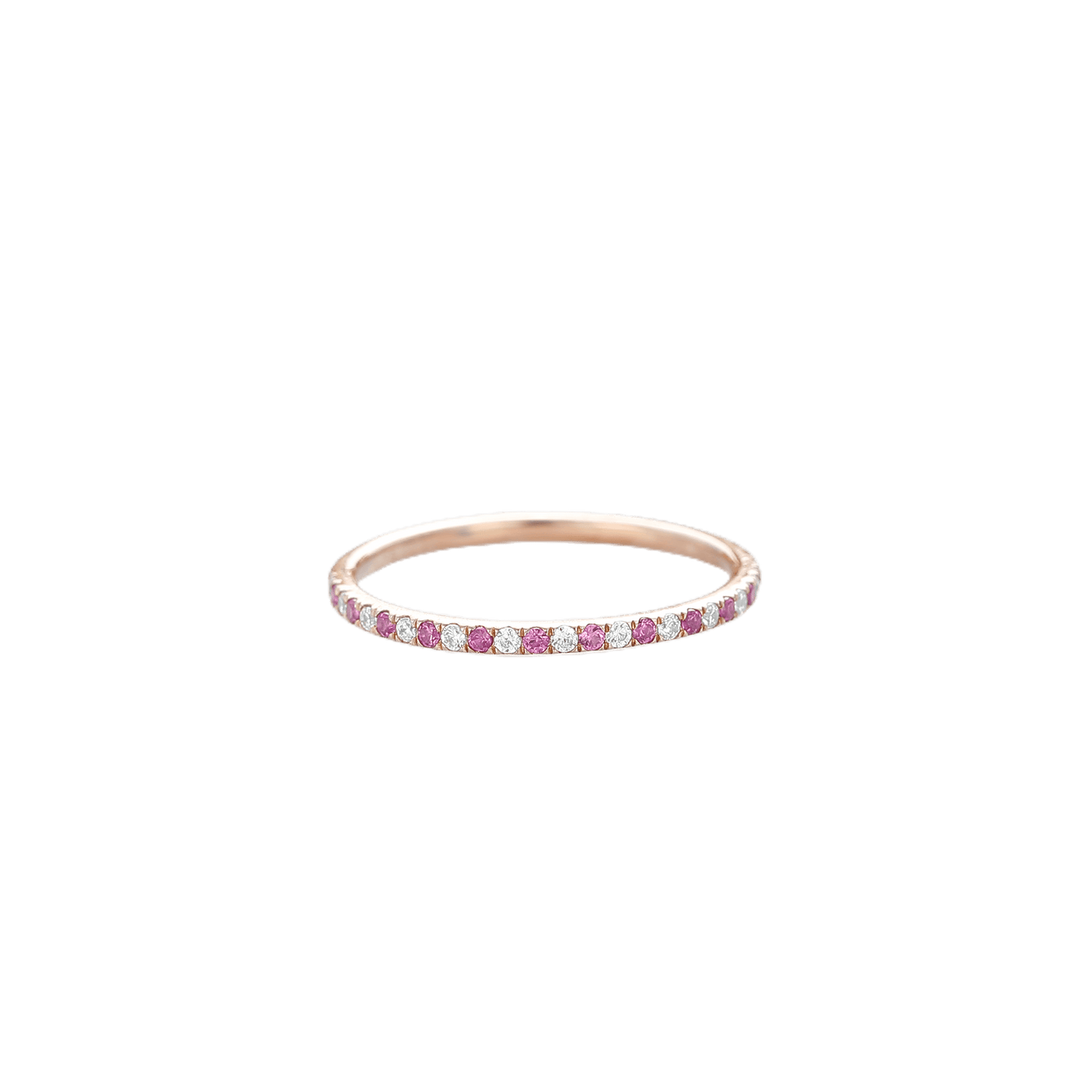 Delicate 0.168 Carat Full Eternity Ruby Wedding Ring In 925 Sterling Siliver