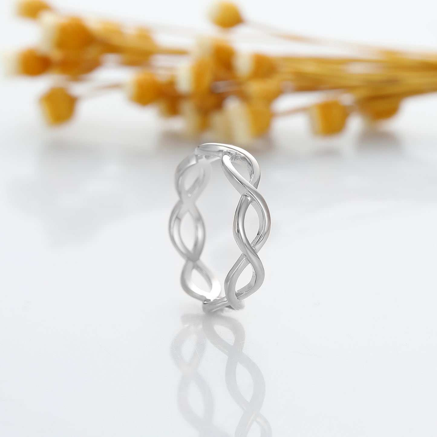 Clean Lines Twisted Anniversary Wedding Band For Women