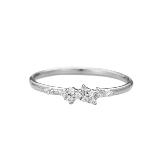 Art Deco Moissanite Wedding Promise Ring Gift In 925 Sterling silver For Her