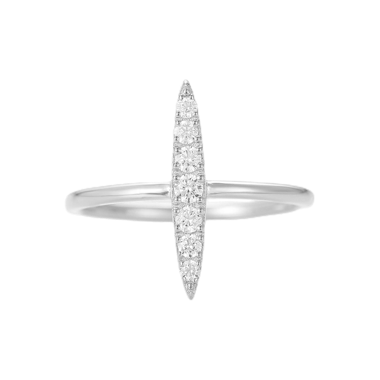 Unique Design 0.045 Carat Round Cut Moissanite Halo Wedding Ring In 925 Sterling silver